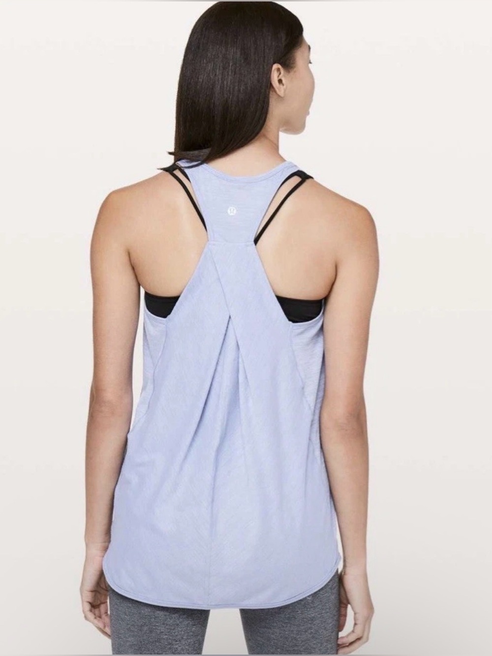 Lululemon Essential Tank 10 Heathered Purple Loose Fit Stretch Summer Gym Yoga